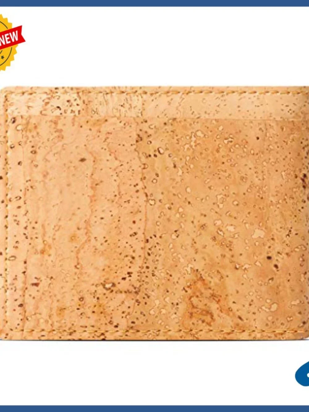 Men's Vegan Cork Bifold Wallet RFID Safe Slim Minimalist Design
